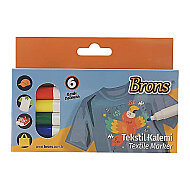 BRONS BR-1001 TEKSTİL MARKÖR 12 RENK - BRONS