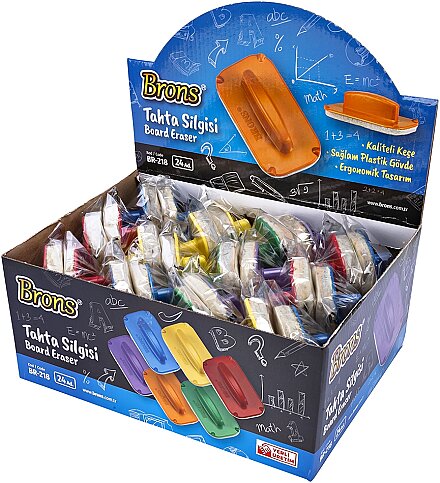 BRONS BR-218 KÜÇÜK BOY PLASTİK YAZI TAHTASI SİLGİSİ - 2