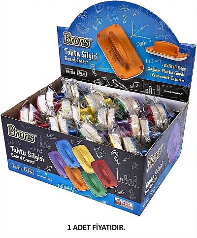 BRONS BR-218 KÜÇÜK BOY PLASTİK YAZI TAHTASI SİLGİSİ - 2