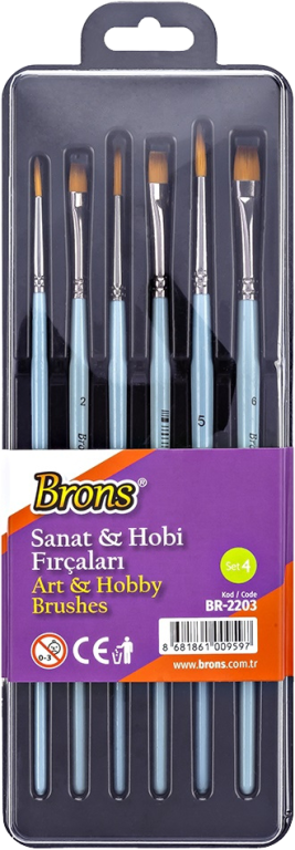 BRONS BR-2203 FIRÇA BLİSTER SET 4