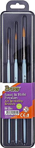 BRONS BR-2205 FIRÇA BLİSTER SET 6 - 1