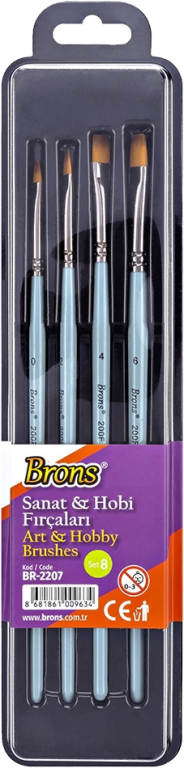 BRONS BR-2207 FIRÇA BLİSTER SET 8