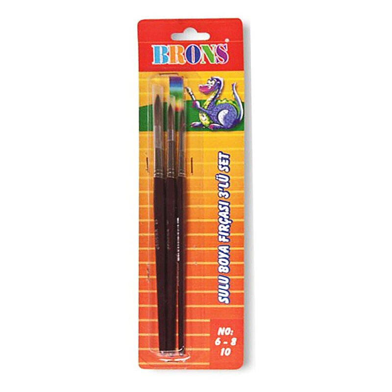 BRONS BR-245 SULU BOYA FIRÇASI SET 3LÜ (6-8-10)