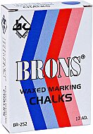 BRONS BR-252 YAĞLI TEBEŞİR BEYAZ 12Lİ KUTU - BRONS (1)