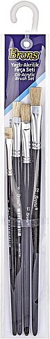 BRONS BR-522 258 YAĞLI BOYA FIRÇASI SET 4LÜ (6-8-10-12) - 1