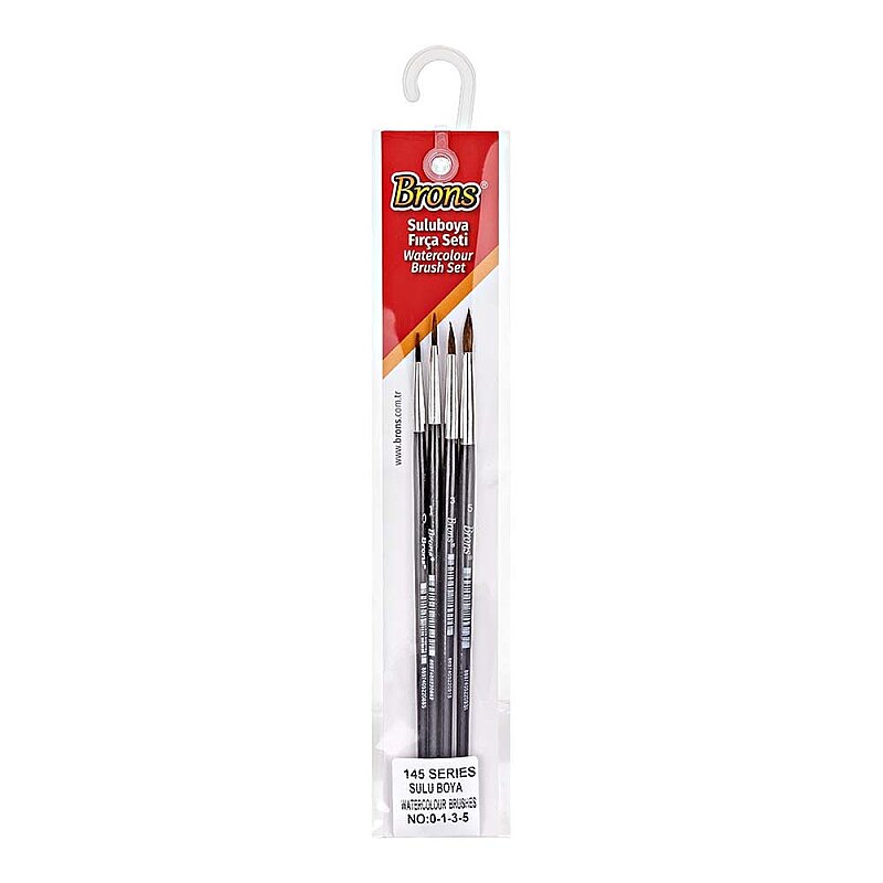 BRONS BR-616 145 SULU BOYA FIRÇASI SET 4LÜ (0-1-3-5)