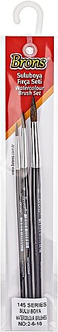 BRONS BR-672 145 SULU BOYA FIRÇASI SET 3LÜ (2-6-10) - 1