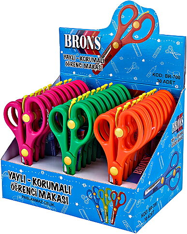 BRONS BR-700 YAYLI KORUMALI ÖĞRENCİ MAKASI - 4