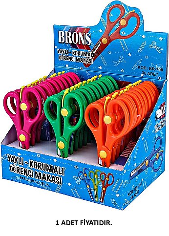 BRONS BR-700 YAYLI KORUMALI ÖĞRENCİ MAKASI - 3