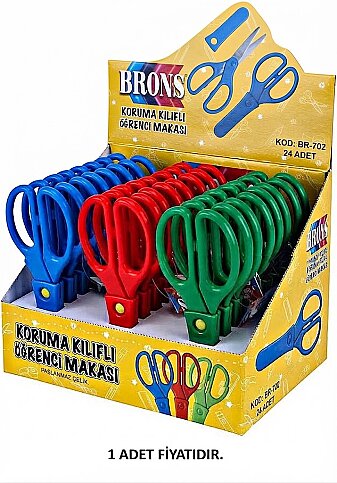 BRONS BR-702 YAYLI KORUMALI ÖĞRENCİ MAKASI - 3