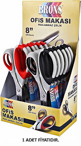 BRONS BR-705 OFİS MAKASI 8 inç 20.5cm - 3