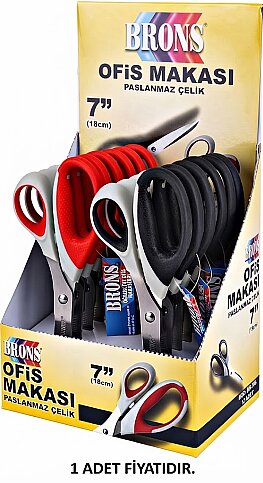 BRONS BR-706 OFİS MAKASI 7 inç 18cm - 3