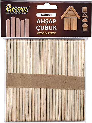 BRONS BR-901 NATUREL GENİŞ AHŞAP ÇUBUK (DİL ÇUBUĞU) - 2