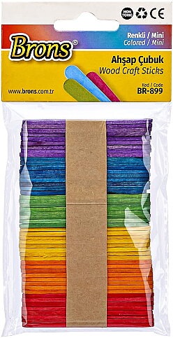 BRONS BR-899 NATUREL MİNİ BOY AHŞAP MANDAL - 1