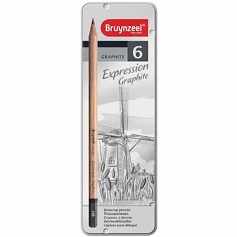 BRUYNZEEL EXPRESSİON GRAPHİTE DERECELİ KURŞUN KALEM HB-8B 6LI SET (B60311006) - 1