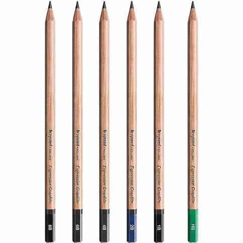 BRUYNZEEL EXPRESSİON GRAPHİTE DERECELİ KURŞUN KALEM HB-8B 6LI SET (B60311006) - 2