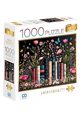 CA PUZZLE GAMES ÇİÇEKLER VE KİTAPLAR 1000 PARÇA (7078) - 1