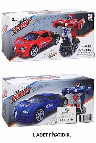 CAN TOYS YJ388-31 PİLLİ ROBOTA DÖNÜŞEN ARABA - 2