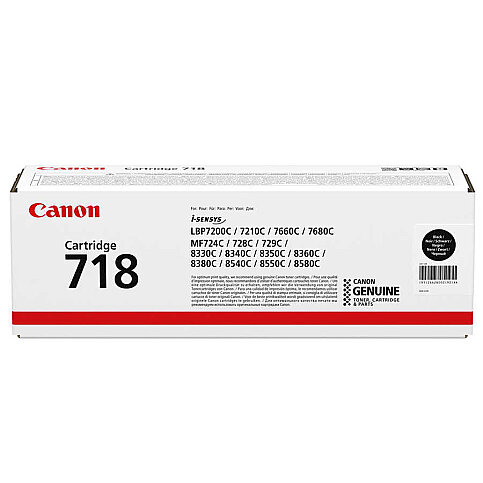 CANON CRG-718 SİYAH TONER 3000 SAYFA (LBP 7200 MF 724 LBP 7210 MF 8330 MF 8580) - 1
