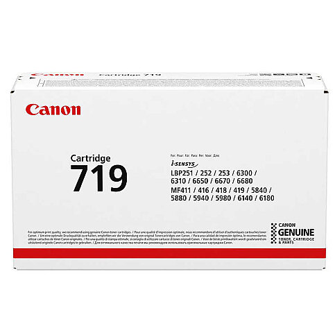 CANON CRG-719 SİYAH TONER 2100 SAYFA (LBP 6300DN LBP 6670DN LBP 252DW MF 411DW MF) - 1