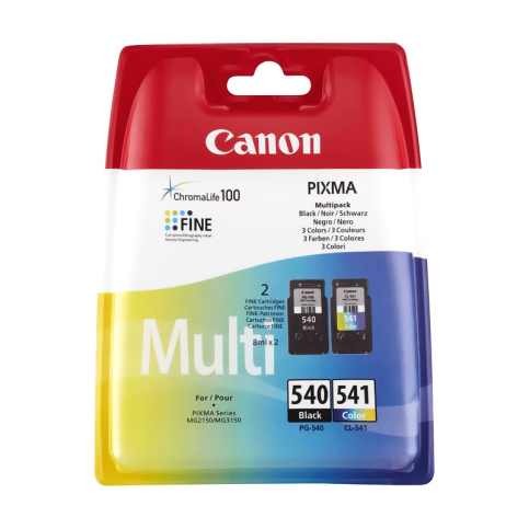 Canon Pg-540 Cl-541 Siyah-Renkli Kartuş 180+185 Sayfa (Mg2150 Mg3150 Mx375 Mx435 Mx515) - 1