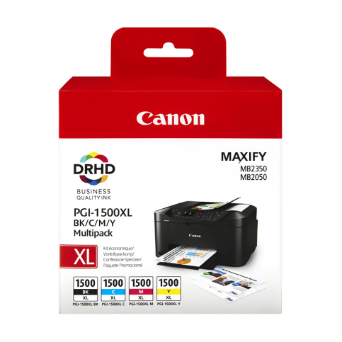 Canon Pgı-1500xl Siyah-Sarı-Mavi-Kırmızı Kartuş 4lü Paket (Mb2050 2350) - 1