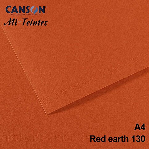 Canson 130 Mi-Teinties Fon Kartonu A4 Red Earth 160gr (200321650) - 1
