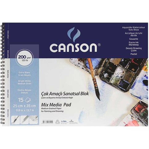 CANSON 1557 ÇİZİM BLOĞU 25x35 15 YAPRAK 200gr (FCNS200152535) - 1