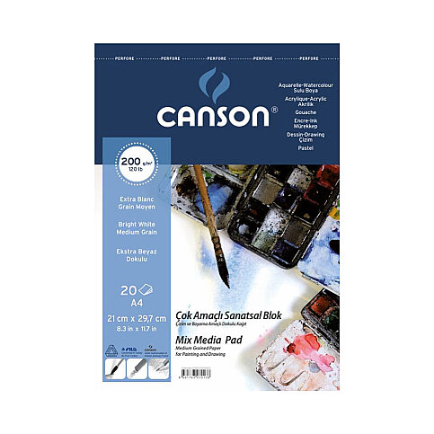 CANSON FİNEFACE ÇİZİM BLOĞU A4 20 YAPRAK 200gr (FCNS20020A4US) - 1