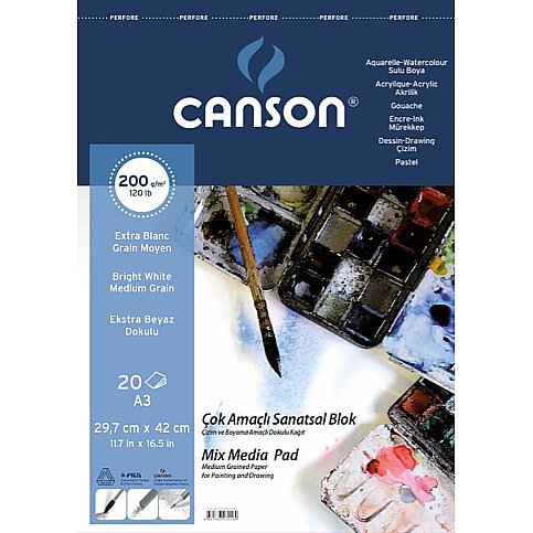 CANSON FİNEFACE ÇİZİM BLOĞU A3 20 YAPRAK 200gr (FCNS20020A3US) - 1