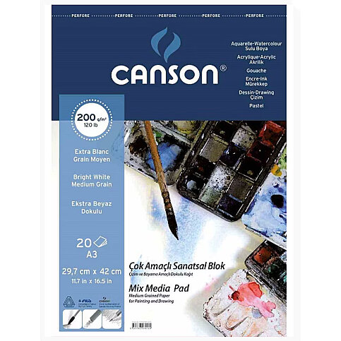 CANSON FİNEFACE ÇİZİM BLOĞU A3 20 YAPRAK 200gr (FCNS20020A3US) - 1