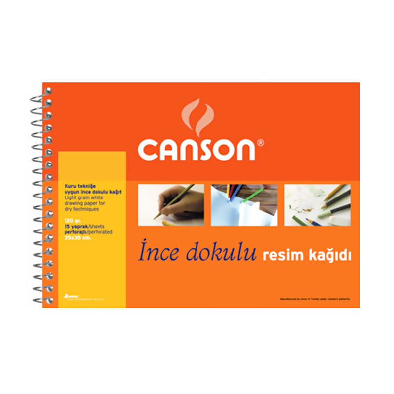 CANSON 1557 RESİM DEFTERİ 25x35 15 YAPRAK 120gr (120152535)