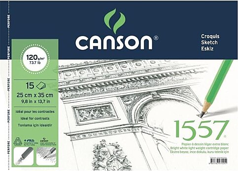 CANSON 1557 RESİM DEFTERİ 25x35 15 YAPRAK 120gr (FCNS120152535) - 1