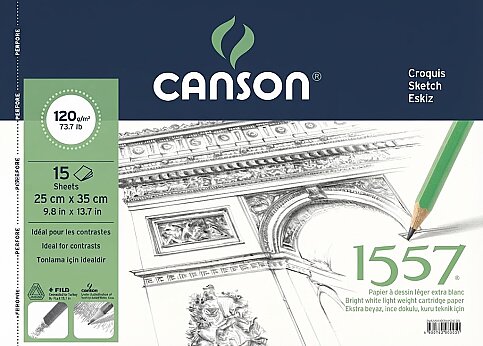 CANSON 1557 RESİM DEFTERİ 25x35 15 YAPRAK 120gr (FCNS120152535) - 1