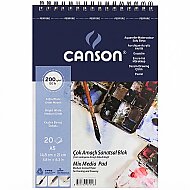 CANSON FİNEFACE ÜSTTEN SPİRALLİ ÇİZİM BLOĞU A5 20 YAPRAK 200gr (FCNS20020A5US) - CANSON