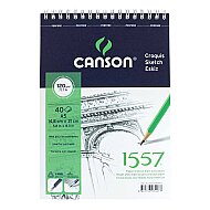 CANSON 1557 ÜSTTEN SPİRALLİ ÇİZİM BLOĞU A5 40 YAPRAK 120gr (FCNS12040A5US) - CANSON