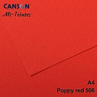 CANSON 506 Mİ-TEİNTİES FON KARTONU 50x65 POPPY RED 160gr (200321254) - CANSON