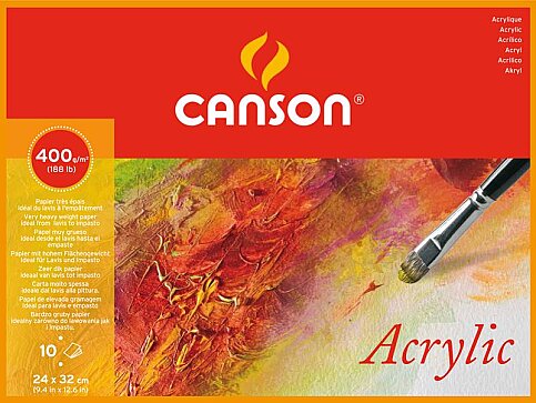 CANSON CANACRYLİQ ÇİZİM BLOĞU 24x32 10 YAPRAK 400gr (200807408) - 1