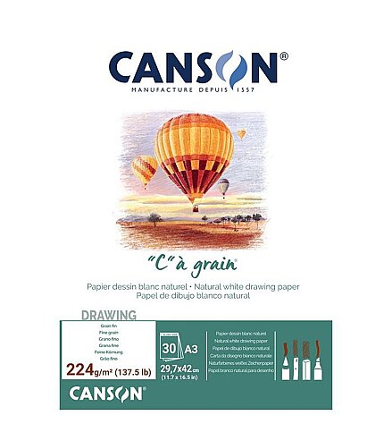CANSON YAPIŞKANLI ESKİZ BLOĞU A3 30 YAPRAK 224gr (400060602) - 1