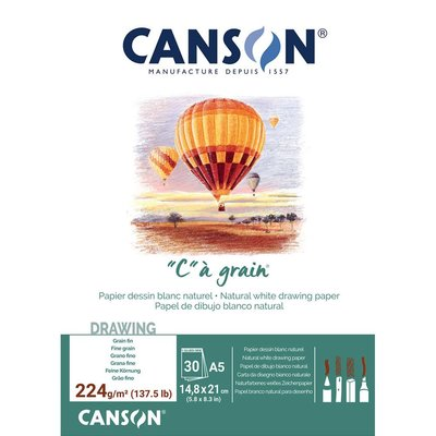 CANSON YAPIŞKANLI ESKİZ BLOĞU A5 30 YAPRAK 224gr (400060620)