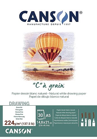 CANSON YAPIŞKANLI ESKİZ BLOĞU A5 30 YAPRAK 224gr (400060620) - 1