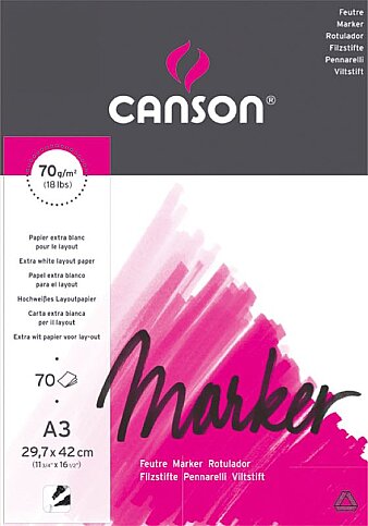 CANSON MARKER LAYOUT ÇİZİM BLOĞU A3 70 YAPRAK 70gr (200297233) - 1