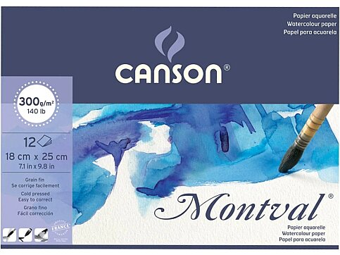 CANSON MONTVAL ÇİZİM BLOĞU 18x25 12 YAPRAK 300gr (200807317) - 1
