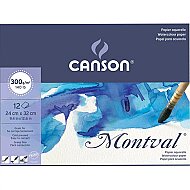 CANSON MONTVAL SULU BOYA BLOĞU 24x32 12 YAPRAK 300gr (200807319) - CANSON