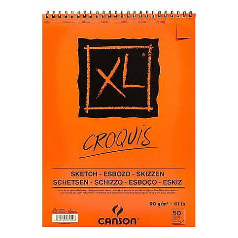 CANSON XL ALBÜM ÜSTTEN SPİRALLİ ÇİZİM BLOĞU A5 50 YAPRAK 90gr (FCNS09050A5US) - 1