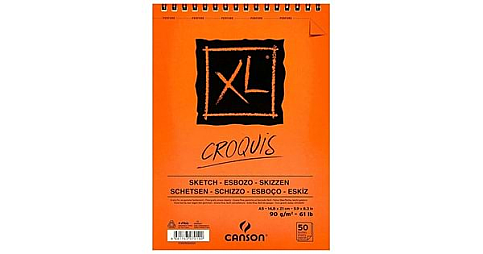 CANSON XL ALBÜM ÜSTTEN SPİRALLİ ÇİZİM BLOĞU A5 50 YAPRAK 90gr (FCNS09050A5US) - 1