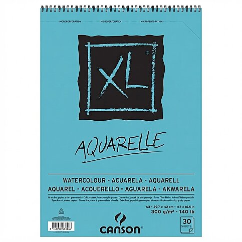 CANSON XL AQUARELLE SPİRALLİ SULU BOYA BLOĞU A4 30 YAPRAK 300gr (400039170) - 1