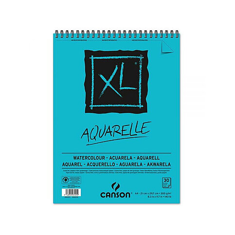 Canson Xl Aquarelle Spiralli Sulu Boya Bloğu A4 30 Yaprak 300gr (400039170) - 2