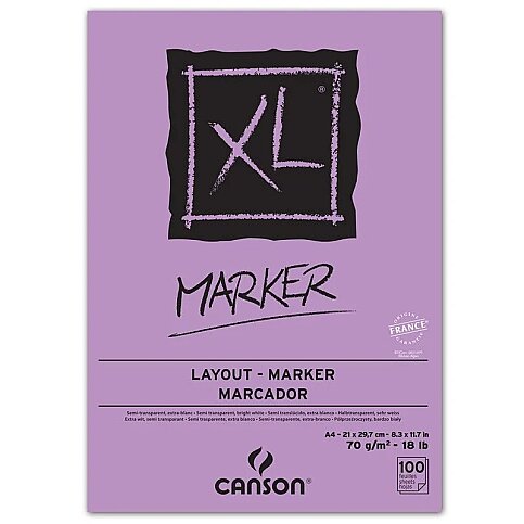 CANSON XL MARKER ÇİZİM BLOĞU A4 100 YAPRAK 70gr (200297236) - 1