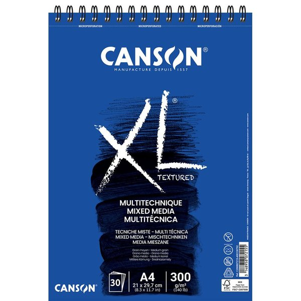 CANSON XL MİX MEDİA SPİRALLİ ÇİZİM BLOĞU A4 30 YAPRAK 300gr